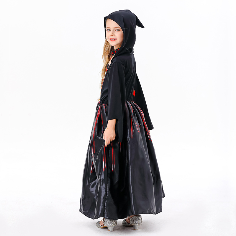 万圣节儿童新款cos女巫骷髅服跨境cosplay服装的衣服女孩公主裙详情19
