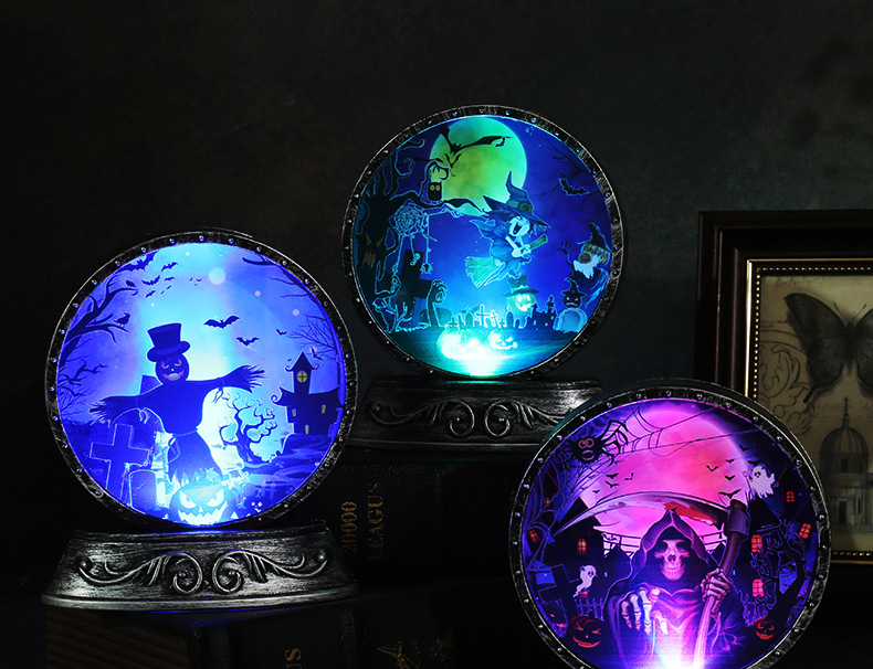 跨境新款万圣节装饰道具南瓜灯小夜灯创意万圣节装饰桌面摆件灯详情1