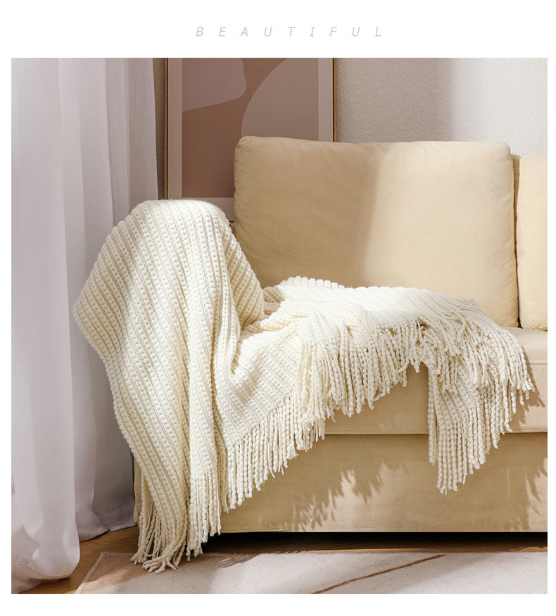 Sofa blanket, cover blanket, office nap air conditioning blanket, bean blanket, knitted blanket, Bohemian nap blanket, bed end blanket pic 7