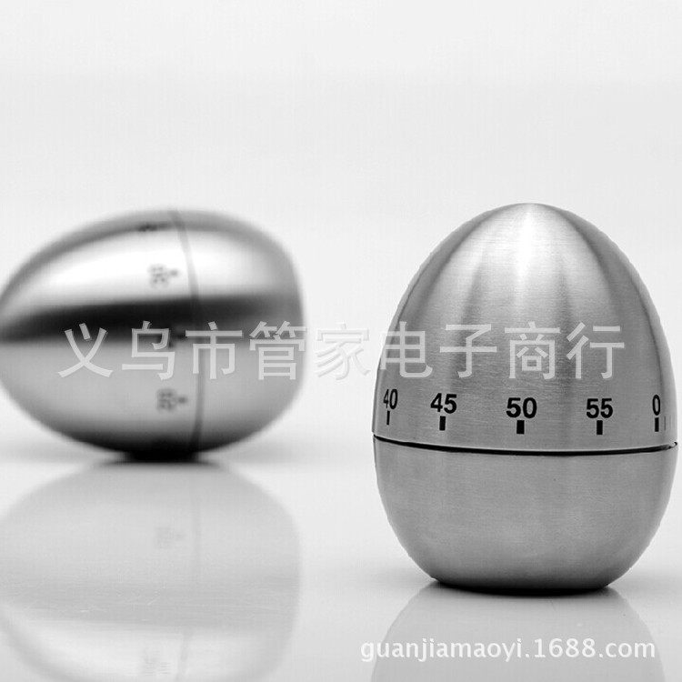Supply T802 stainless steel timer, countdown timer, kitchen egg-shaped mechanical reminder, egg timer pic 4