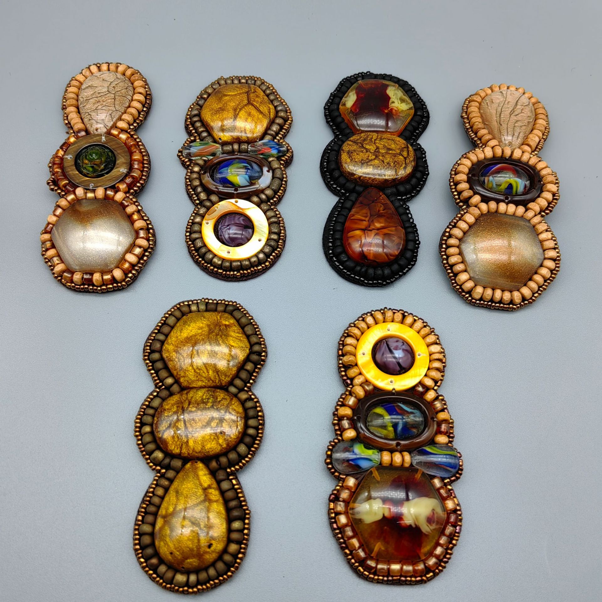 国潮批发复古手缝串珠鞋花民族风辅料配件手工小米珠布贴鞋帽包包配饰详情12