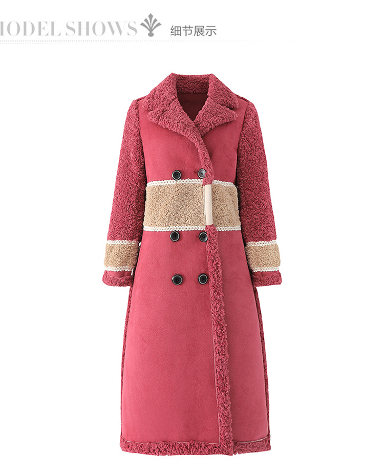 A new and fashionable Korean-style granular fleece and fur integrated woolen coat for women in winter pic 27