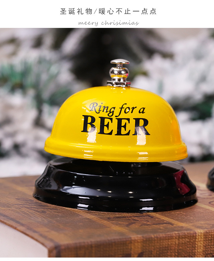 R新款节日装饰品创意金属摇铃提醒器餐厅吧会所响铃叫人铃传菜铃详情10