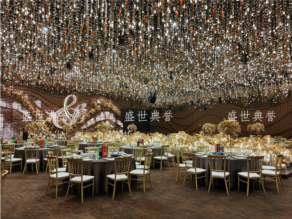 Hangzhou Banquet Center dining tables and chairs Hotel theme wedding bamboo joint chairs, European-style wedding castle chairs, wedding banquet folding chairs pic 20