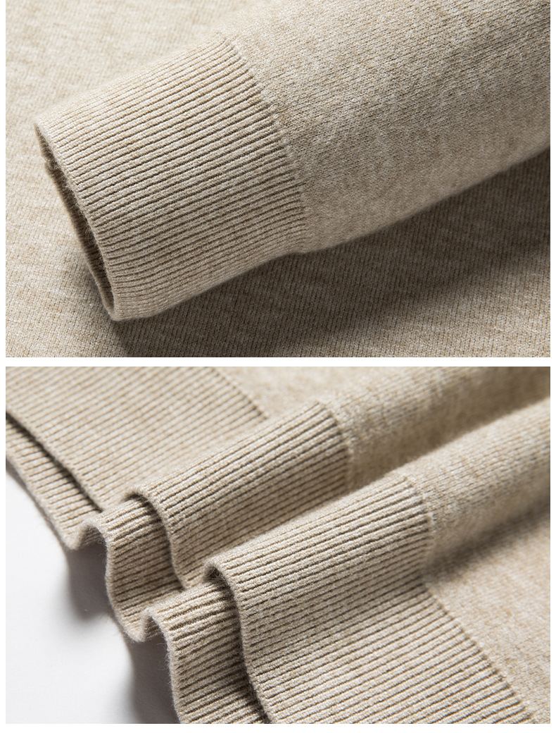 Imitación cashmere otoño invierno hombre suéter de cuello medio alto hombre joven slim legging jersey hombre pic 22