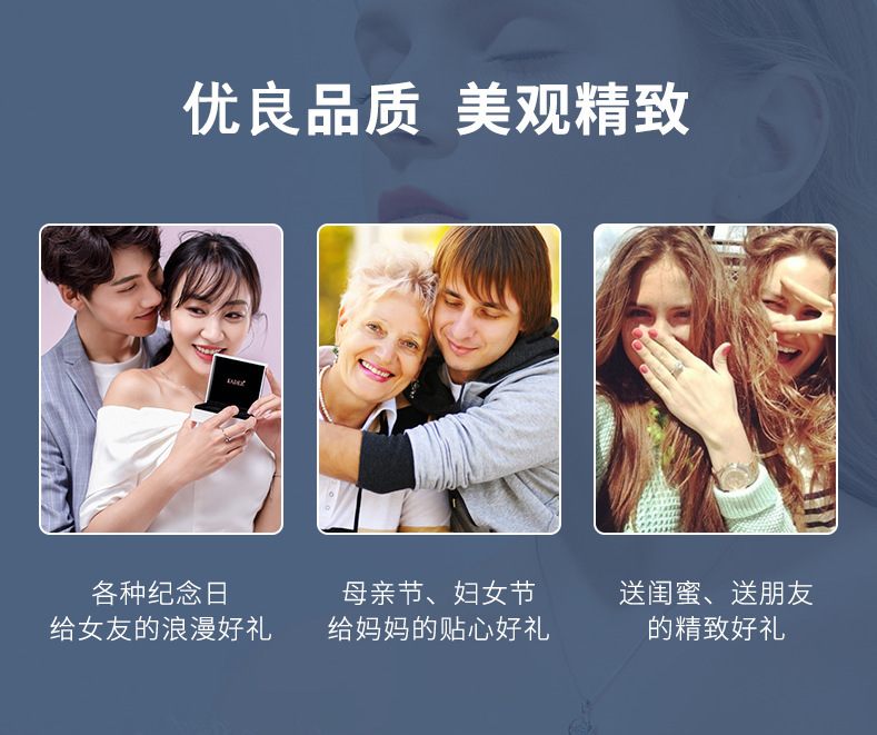 Cross-border best-selling couple embrace necklace, romantic man and woman embrace emotional expression, collarbone pendant necklace jewelry wholesale pic 9