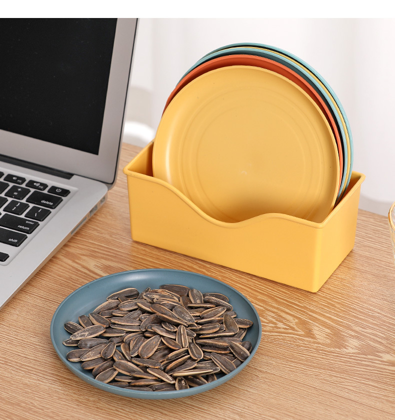 Bone-spitting plate, 6-inch household small plate, pickled vegetable plate, plastic snack cake plate, table garbage plate pic 14