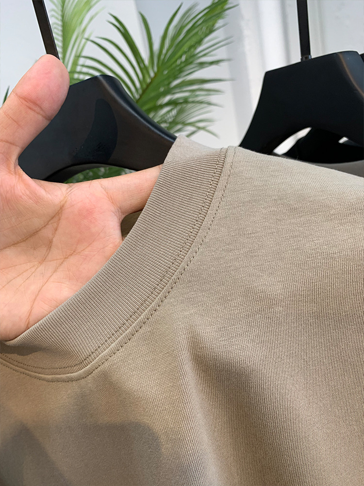 300克重磅厚款复古短袖t恤男潮牌宽松大码加肥加大男士半袖体恤潮详情20