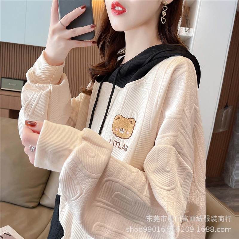 新款女士卫衣2023春季韩版设计感时尚小众圆领宽松女装休闲上衣详情33