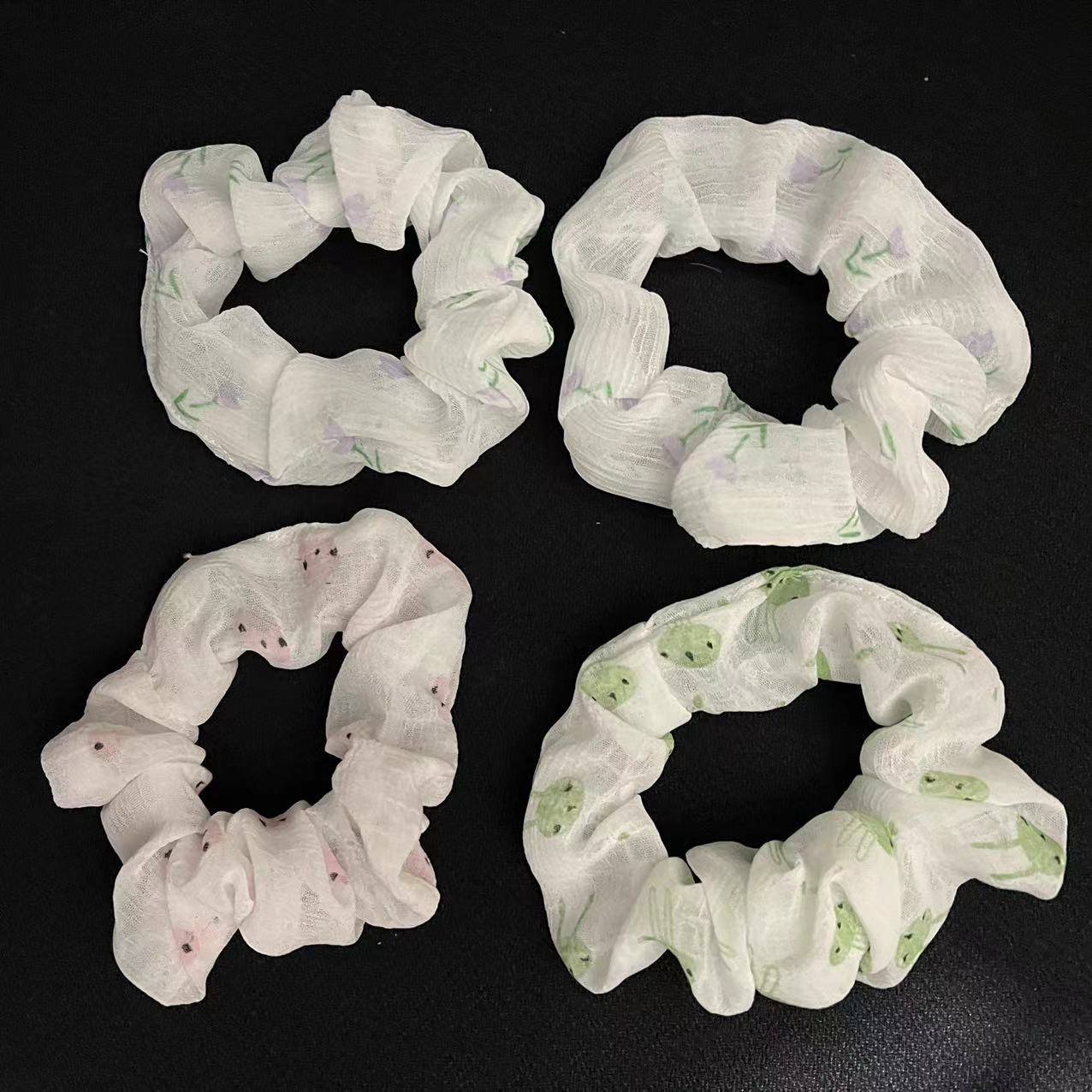 Meatball head, pig intestine hair tie, Instagram influencer, Korean simple and elegant style, large intestine hair tie, hair band headwear for women pic 4