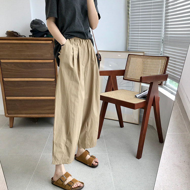巨百搭轻薄透气酵洗棉小个子奶奶裤九分宽松显瘦休闲裤女夏季薄款详情27