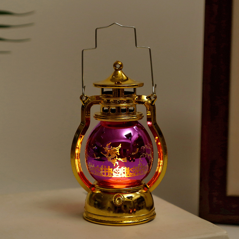 New Halloween pumpkin lantern decorations, small oil lamps, retro laser small horse lanterns, creative bar Ghost Festival atmosphere decoration pic 16