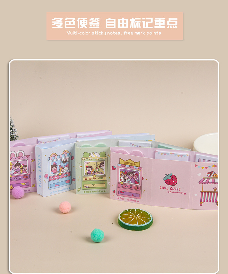 Cartoon sticky notes, cute Korean version, high appearance level, sticky sticky sticky notes, girlish heart, student stickers, Internet celebrity stickers pic 5