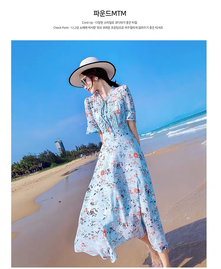 75d pearl chiffon small floral print fabric, polyester chiffon sun protection mask fabric, four-sided elastic printed fabric pic 23