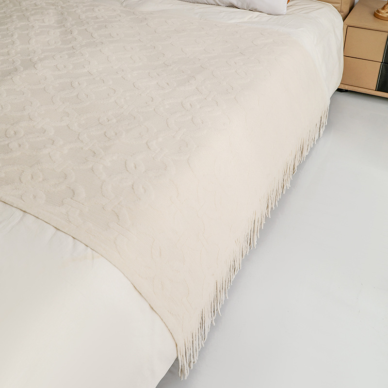 Sofa blanket, cover blanket, knitted blanket, office nap blanket, jacquard loop small blanket, American-style lap blanket, thread blanket pic 24