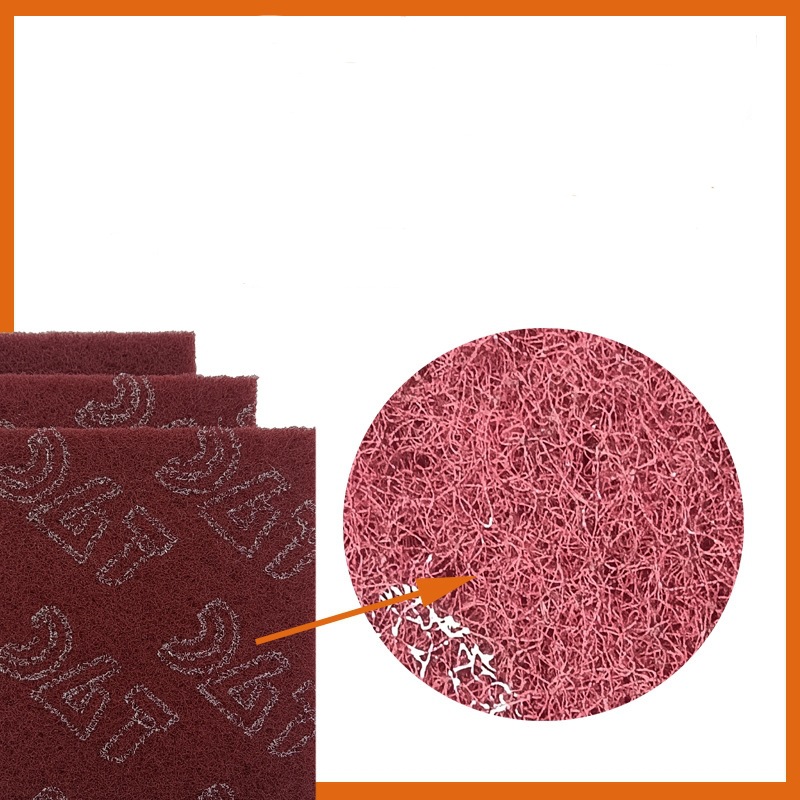 Supply 8698 industrial scouring pad, 7447 thickened grinding brushed cloth, emery grinding and polishing nylon scouring pad pic 5