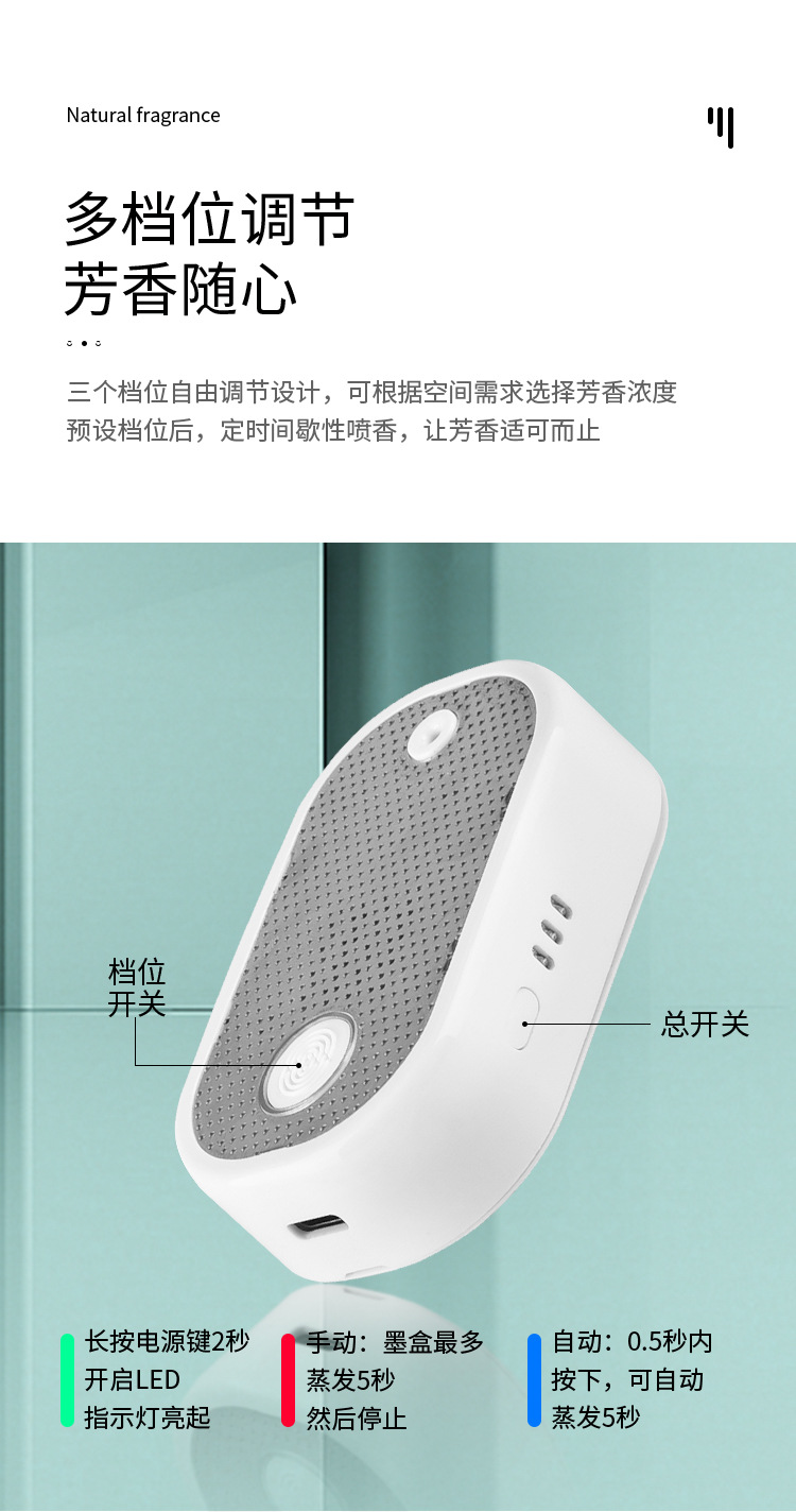 Direct sales from the manufacturer of the new Middle East mini essential oil diffuser for home use, car portability, USB charging pic 5