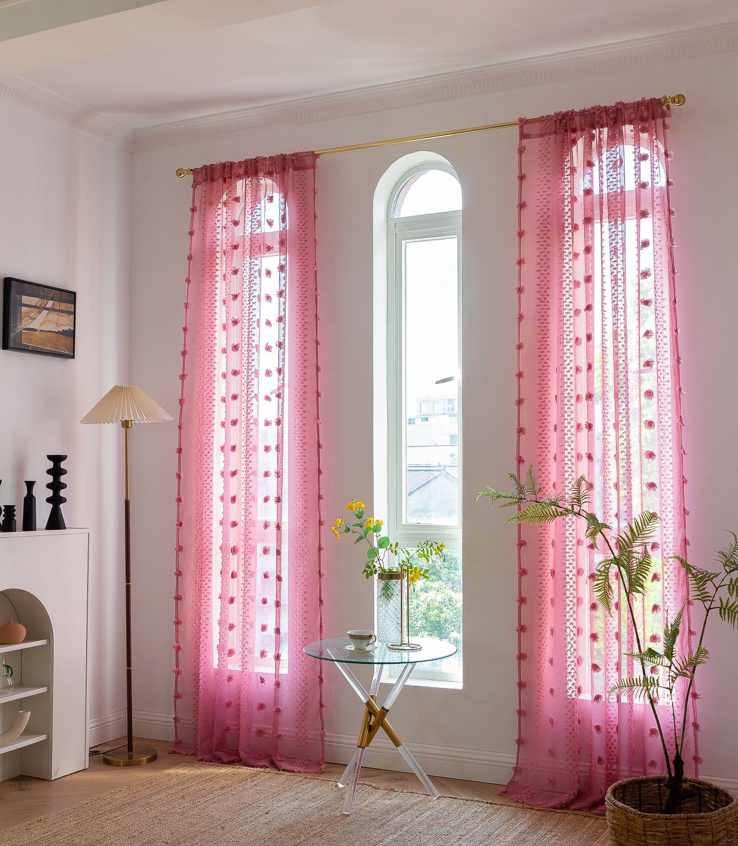 Cross-border best-selling Instagram influencer finished yellow niche light and thin window screen for living rooms and bedrooms. Manufacturer pic 38