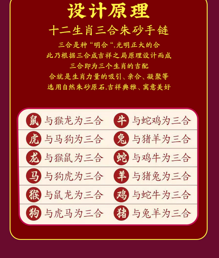 龙年本命年普陀山朱砂手串三合六合生肖化解手链生日礼寺庙热销款详情8