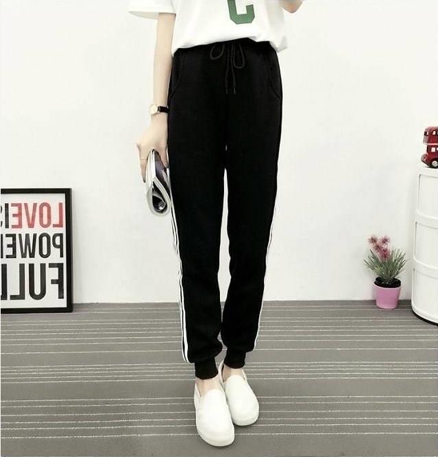 运动裤女宽松薄款春夏季2024款韩版时尚百搭中学生BF休闲小脚裤子详情10