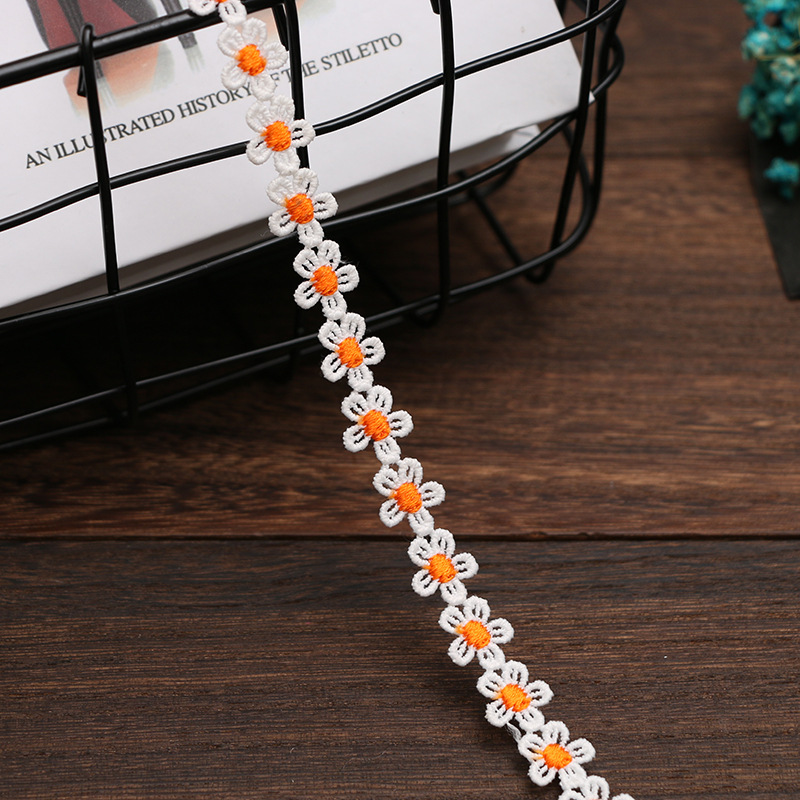 1.5CM water-soluble embroidered little bee lace, Daisy sunflower, DIY handmade accessories, clothing, hair accessories, fabric, tiled pic 19