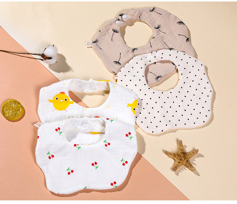 Class A baby bib, saliva towel, pure cotton gauze, anti-spitting milk bib for boys, 0-3 years old, new baby scarf style pic 21