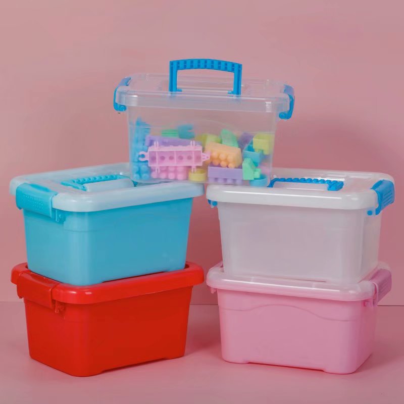 Plastic storage boxes, transparent space sand storage toys, household laundry pods box storage box, wardrobe storage pic 1