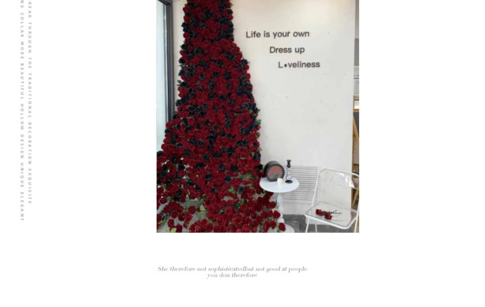 单支手感绒布仿真玫瑰花玫瑰瀑布情人节婚礼花束插花花墙装饰假花详情23