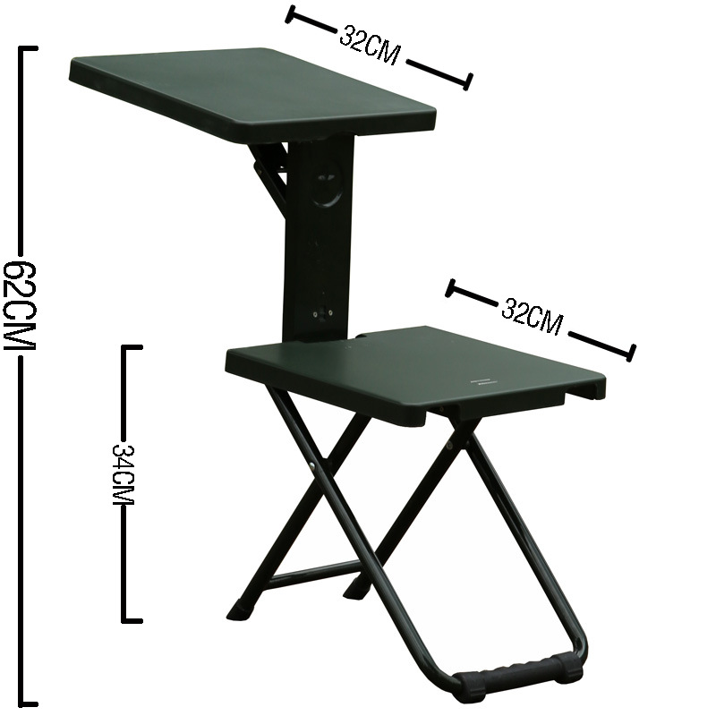 Folding chair, multi-functional folding stool, outdoor stool, portable individual soldier study chair, writing chair pic 2