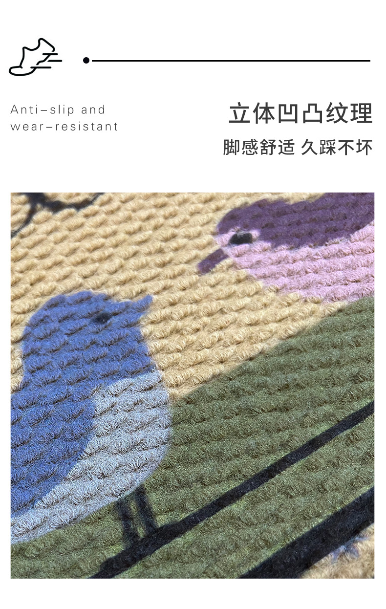 跨境菠萝纹刮泥地垫进门除尘易清理地垫家用客厅阳台耐脏防滑垫子详情5