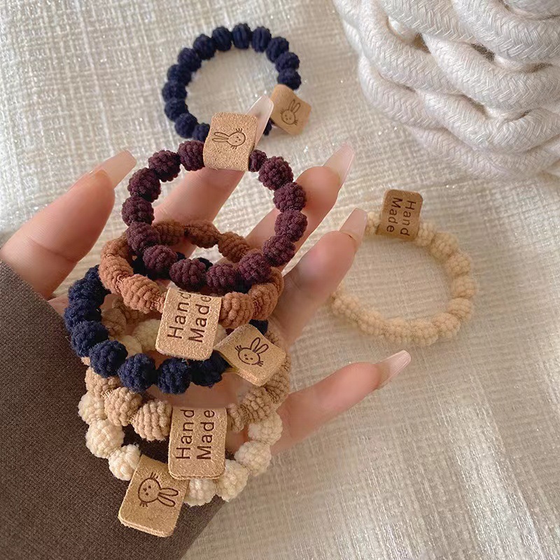 高弹力耐用发圈发绳女扎头简约气质高马尾皮筋高级感2023新款发圈详情8