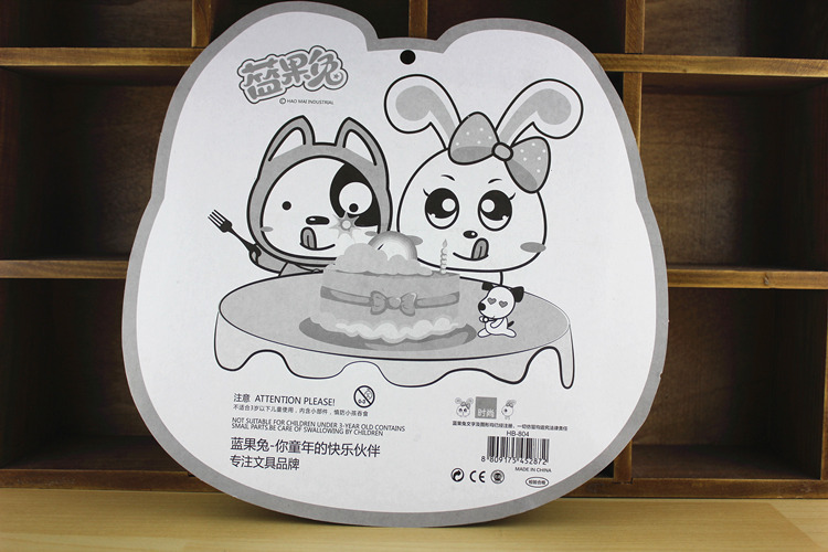 Blue Fruit Rabbit Pink and Blue 8-piece Stationery Set TZ804 Student Stationery set wholesale Taobao supply pic 6