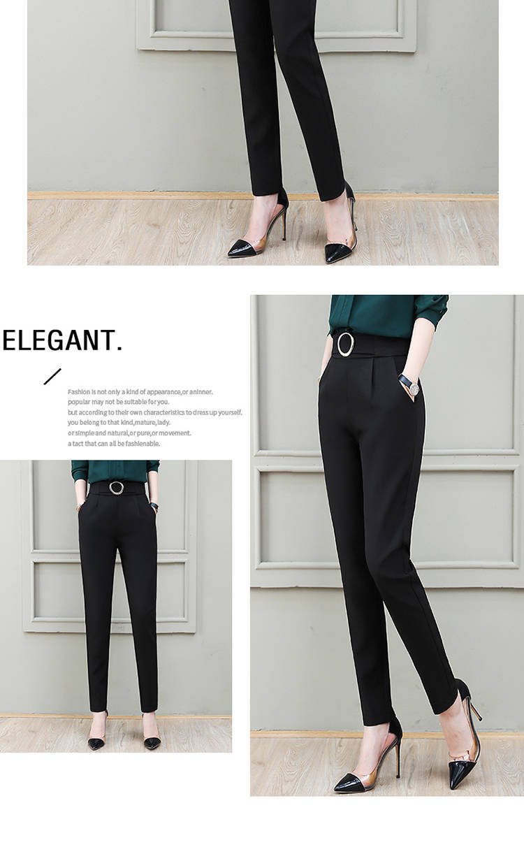 Spring and autumn new high-waisted elastic suit Harem pants, fashionable and stylish plus-size pants, loose and slimming casual pants for women pic 14