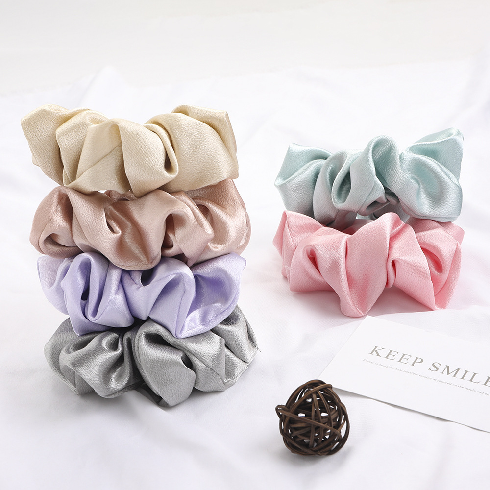 Qiyue Simple Large Intestine Hair Tie ins High-end Style Hair Tie Tie Ponytail Large Intestine Hair Tie Wholesale pic 19