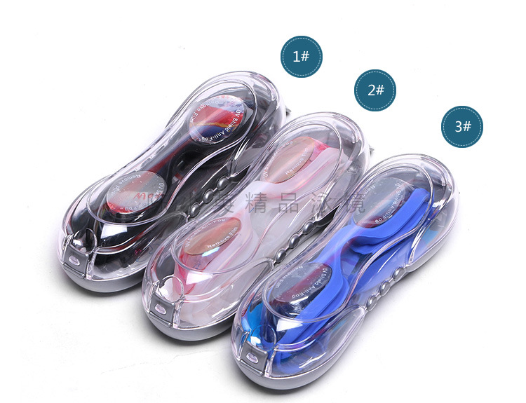 Yiwu factory direct sales of adult electroplated swimming goggles, swimming glasses, water supplies and diving glasses. On-time delivery pic 4