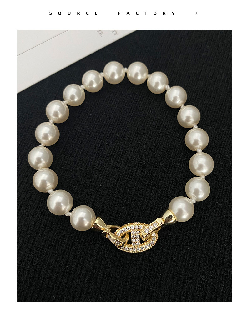 Estilo francés nueva moda retro temperamento sentido zhengyuan shijia perla pulsera nicho de alto nivel sentido ligero de lujo una gama de accesorios pic 10