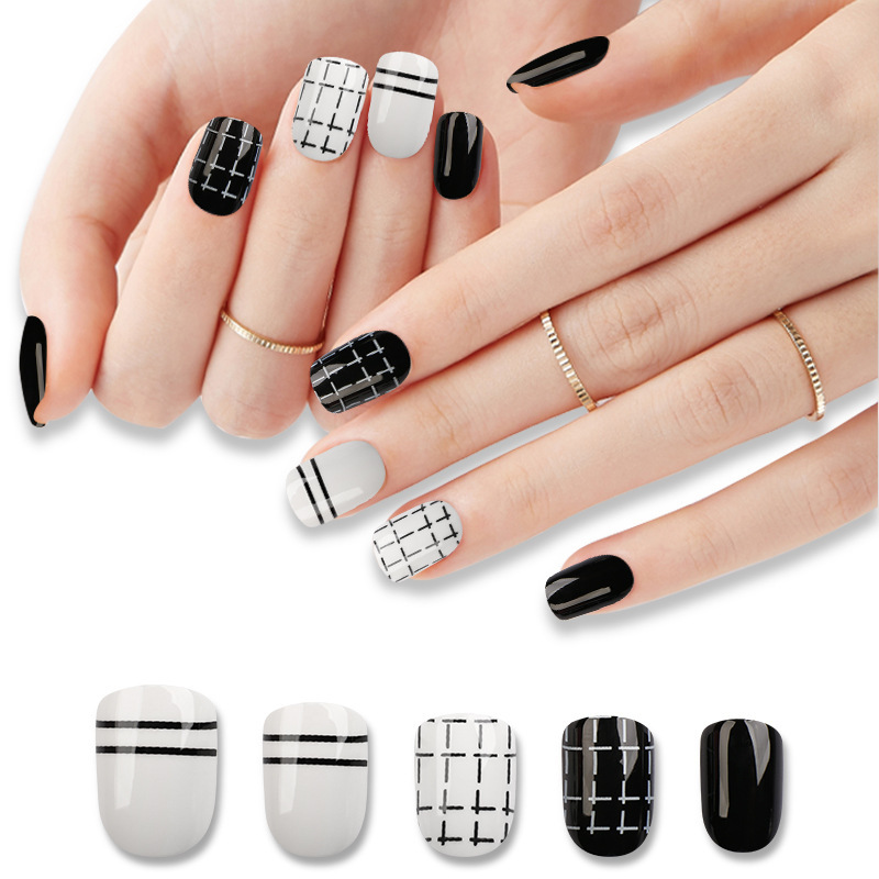 Wholesale of wearable nails, finished nail patches, new detachable nail plates, short wearable false nails, wholesale in stock, exclusively for foreign trade pic 2