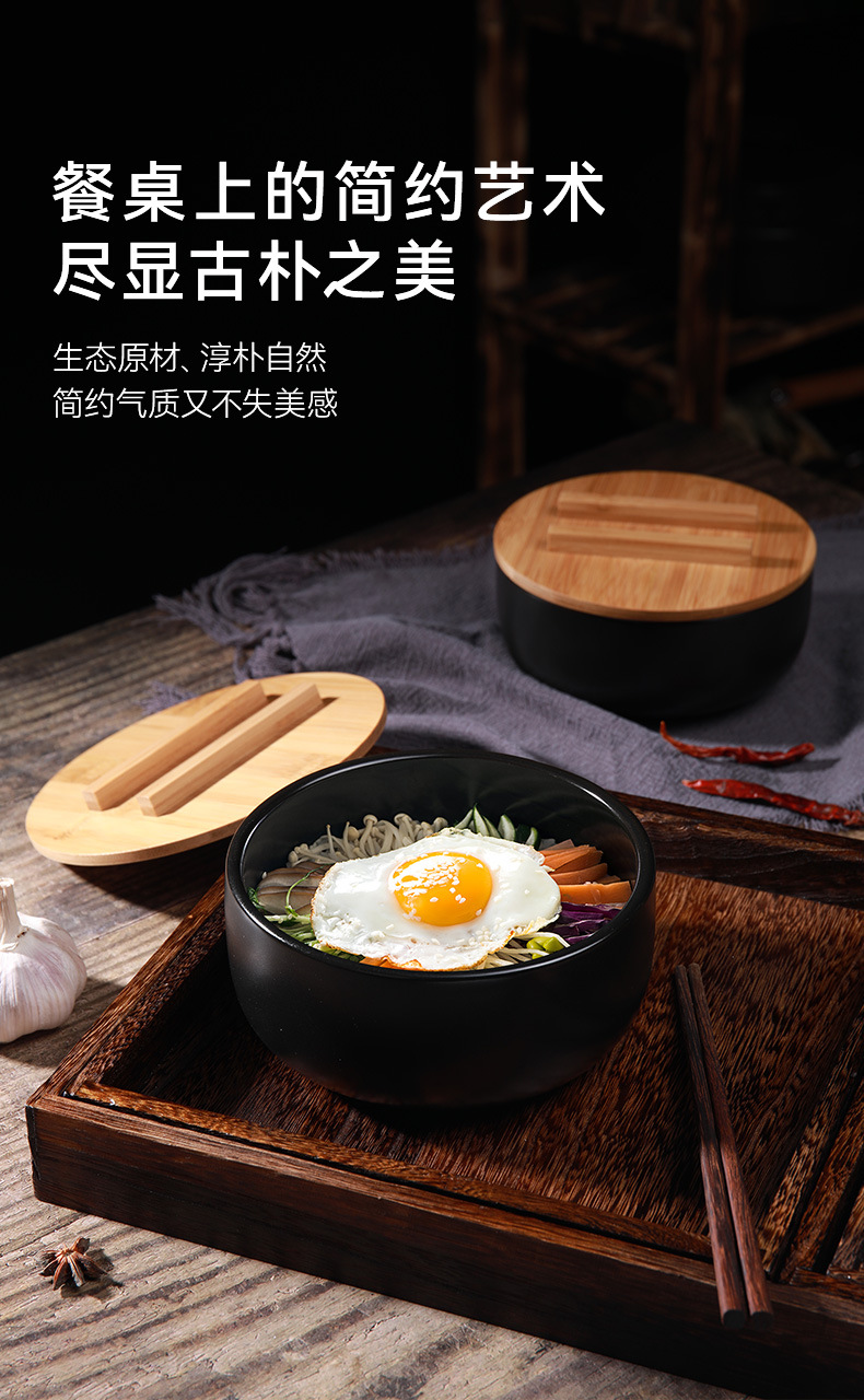 Korean stone pot bibimbap dry pot Korean ceramic pot commercial braised chicken clay pot 煲仔饭 clay pot high-temperature resistant earthenware pot pic 27