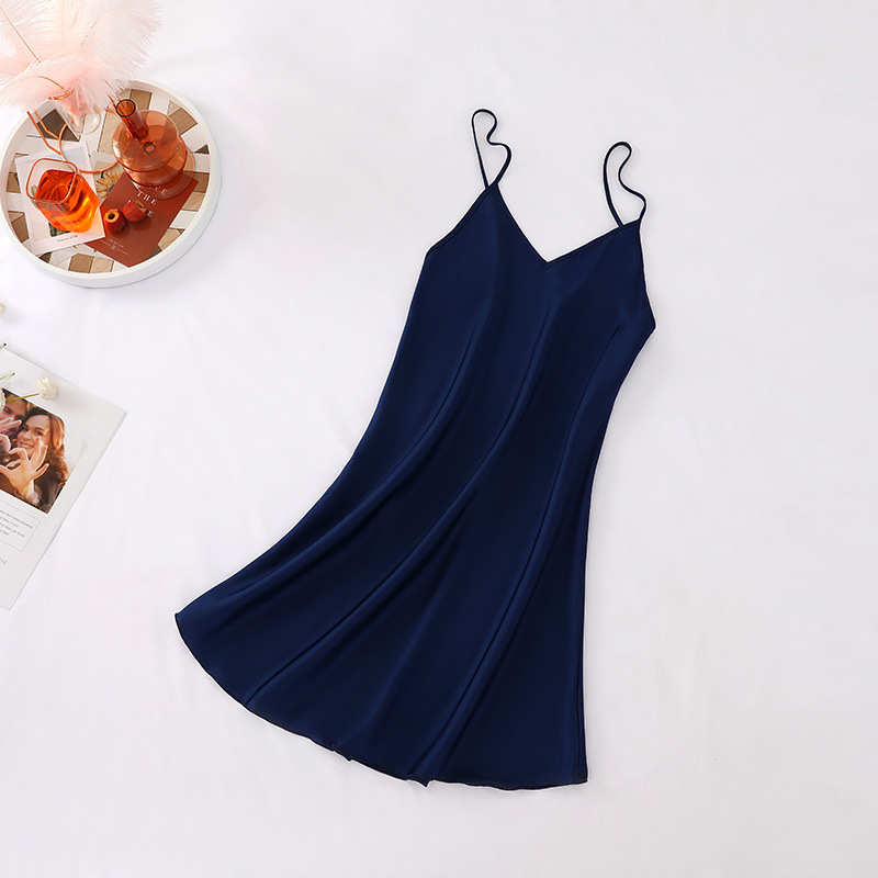 2021夏季新款仿真丝女士吊带群内搭欧美跨境丝绸吊带裙女亚马逊详情13