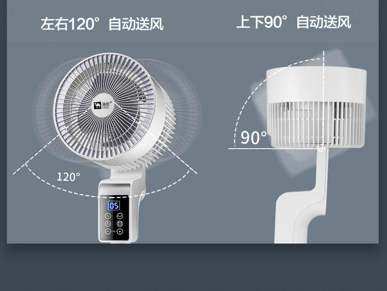 骆驼空气循环扇电风扇家用轻音立式落地扇大风力台式涡轮电扇新品新品详情9