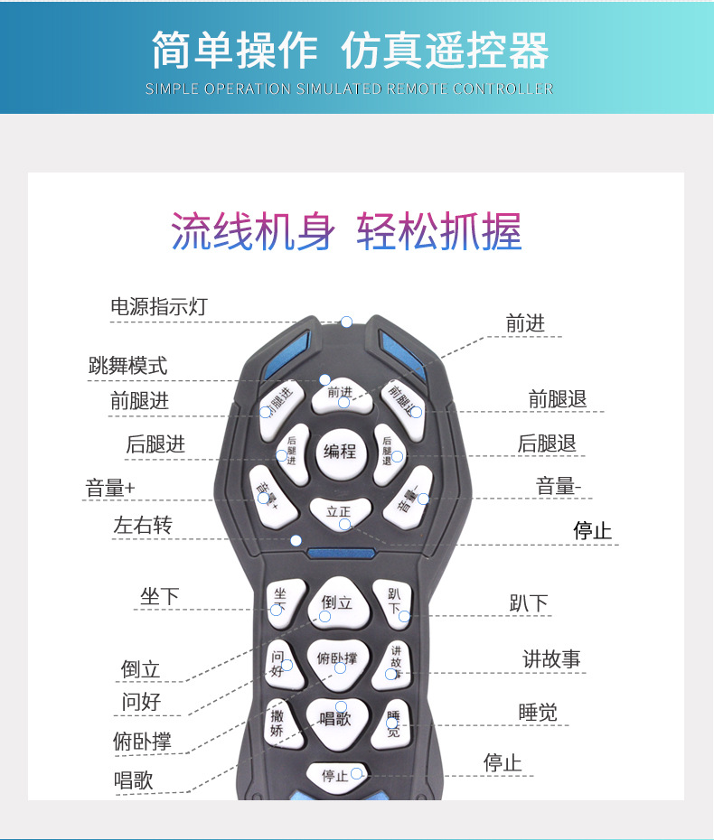 乐能k16仿生智能机器狗编程特技仿真会叫会走儿童遥控电动玩具狗详情25
