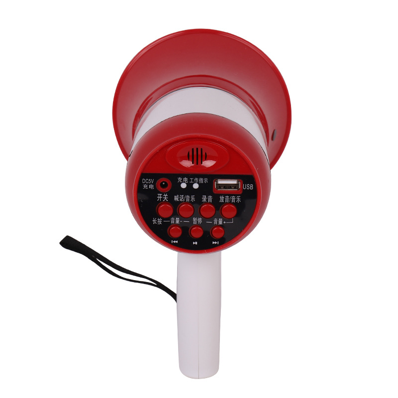 Handheld portable loudspeaker with 240 seconds of recording, USB flash drive, lithium battery, street vending loudspeaker, outdoor publicity speaker pic 3