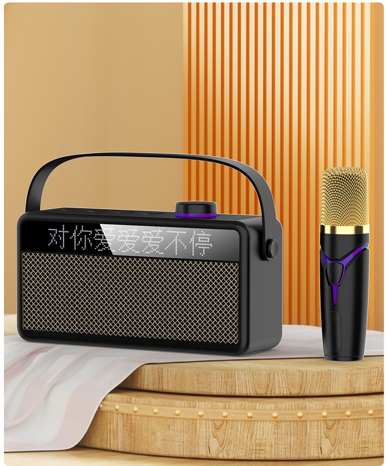 New 2024 smart Bluetooth speaker with lyrics display, outdoor home karaoke system with microphone pic 17