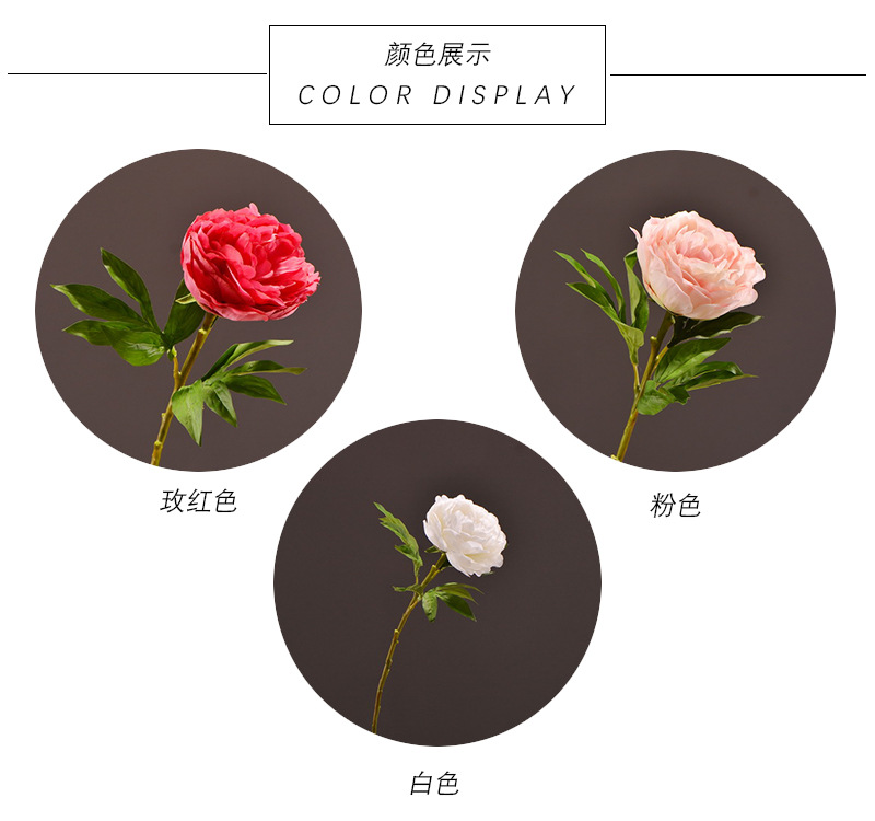 Wholesale of artificial large-branch peonies for home, hotel, restaurant soft decoration, artificial flowers and artificial paeonies from the manufacturer pic 3