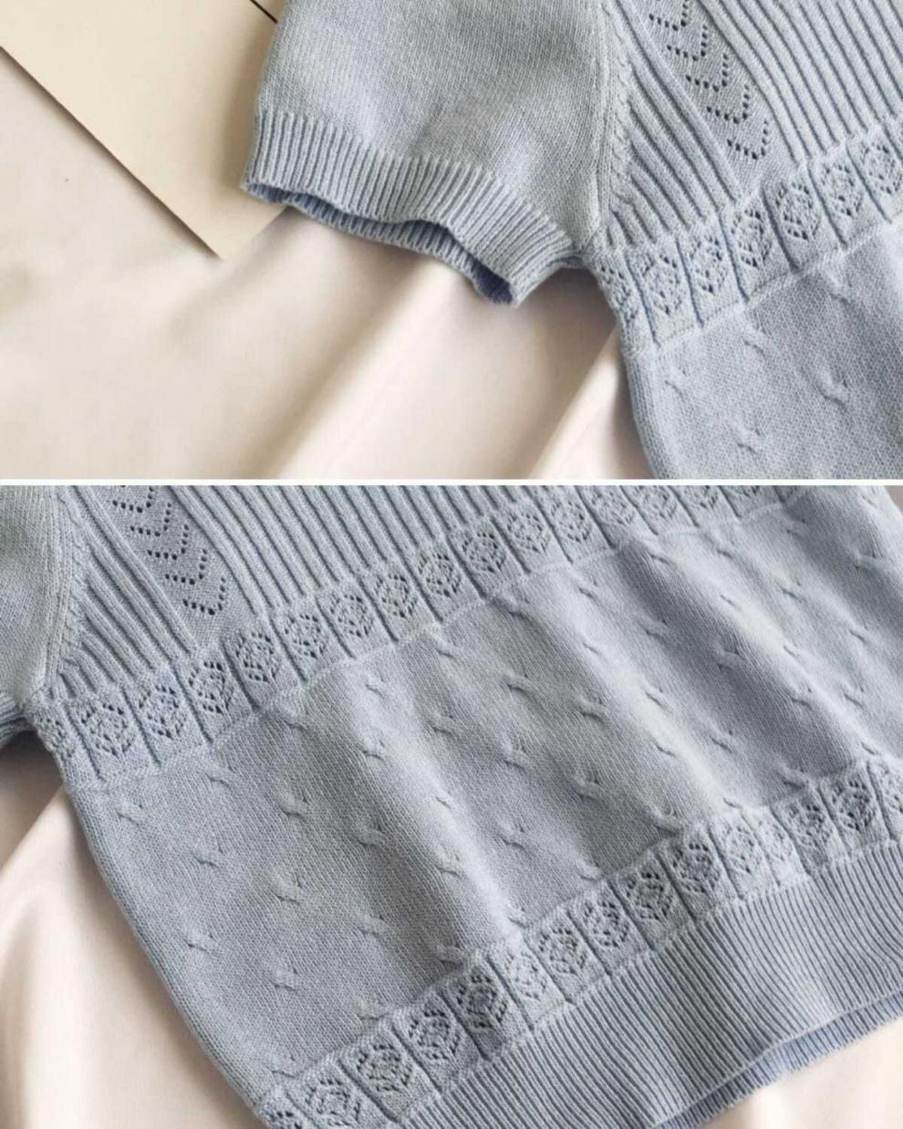 夏女童针织短袖T恤洋气儿童婴儿宝宝冰丝短袖韩版T恤小童上衣女薄详情8