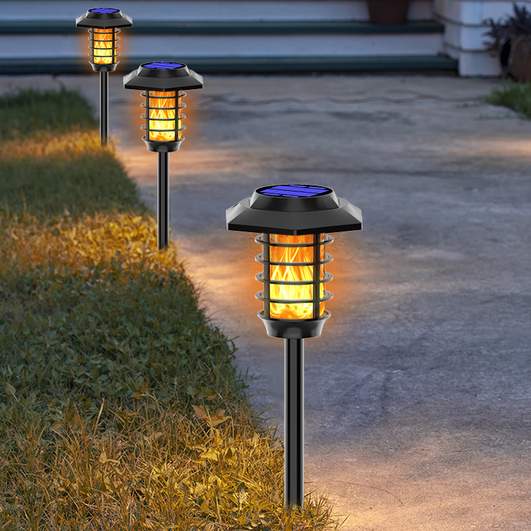 New solar flame lamp, courtyard outdoor waterproof landscape lighting torch lamp, garden lawn lamp pic 7