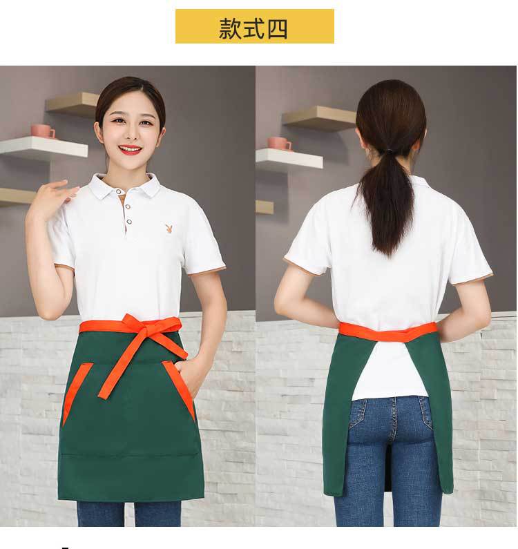 批发现货酒店饭店服务员短款半截围裙多色厨房工作人员防污围腰详情26