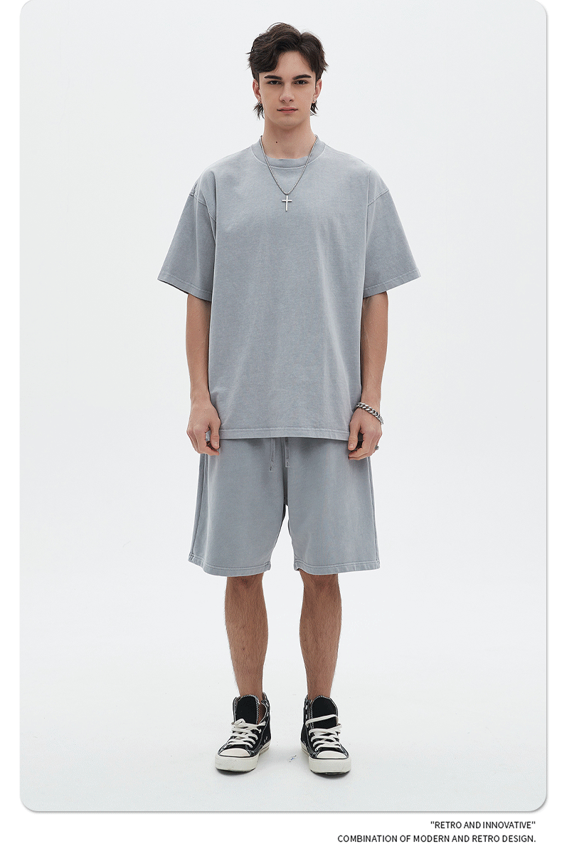 ARTIE男装|重磅250G复古水洗做旧短袖t恤男 宽松纯棉男士潮牌t恤详情34