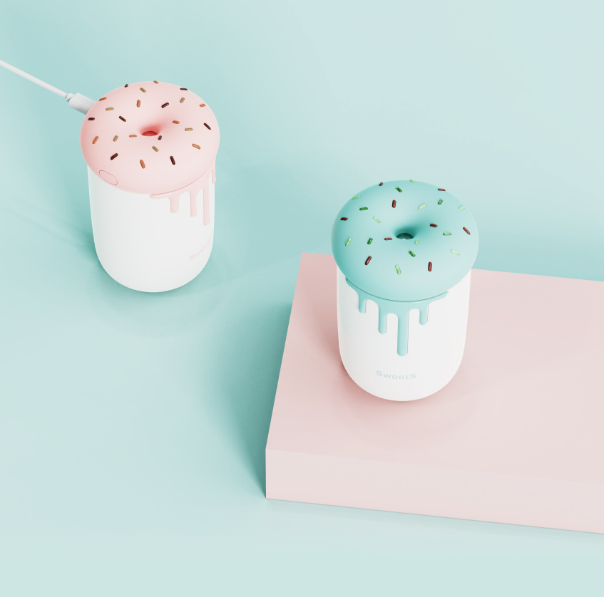 Cross-border Creative 369 Sweetheart Humidifier, Creative Mushroom Ice Cream Cup, Cartoon Mini with Ambient Color Lights for Hydration pic 30