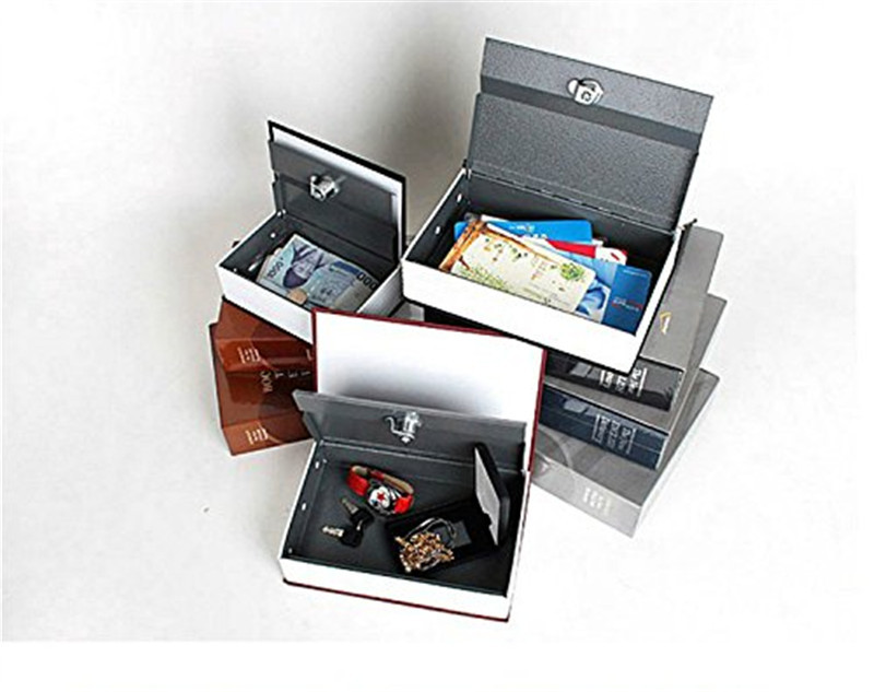 Simulated book safe with key password, metal dictionary-shaped piggy bank, creative book piggy bank pic 9